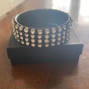 Brass and clear stone bracelet